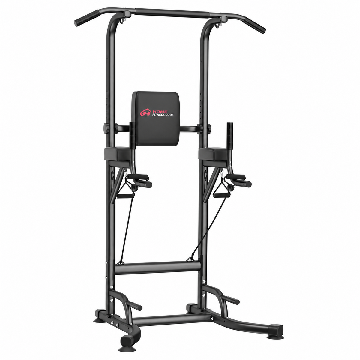 Power Tower Dip Station Pull Up Bar Multifunctionele Power Tower Push Up Workout Buikspieroefening voor thuisgymnastiek Krachttraining op witte achtergrond
