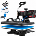Warmte Persmachine Hittepers Warmtepers Transferpers 29x38cm Drukmachine Sublimatiedruk 1250W op witte achtergrond
